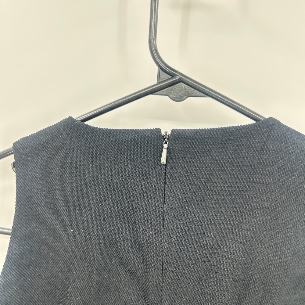 90s Minimalist Seed Black Ribbed Fitted Mini Dress 4 Grunge Goth Dark Academia - Picture 5 of 8